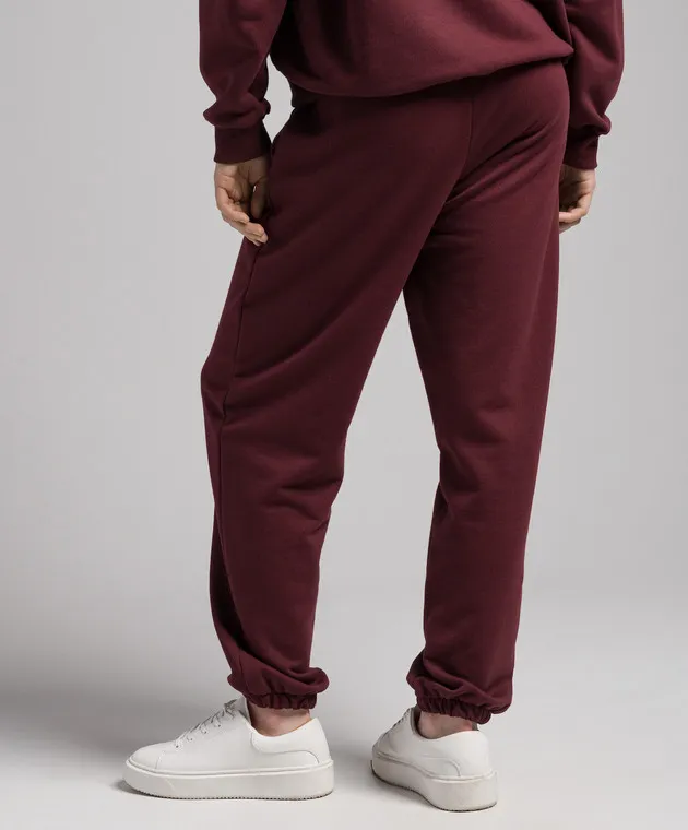Ballantyne Burgundy joggers with contrasting logo