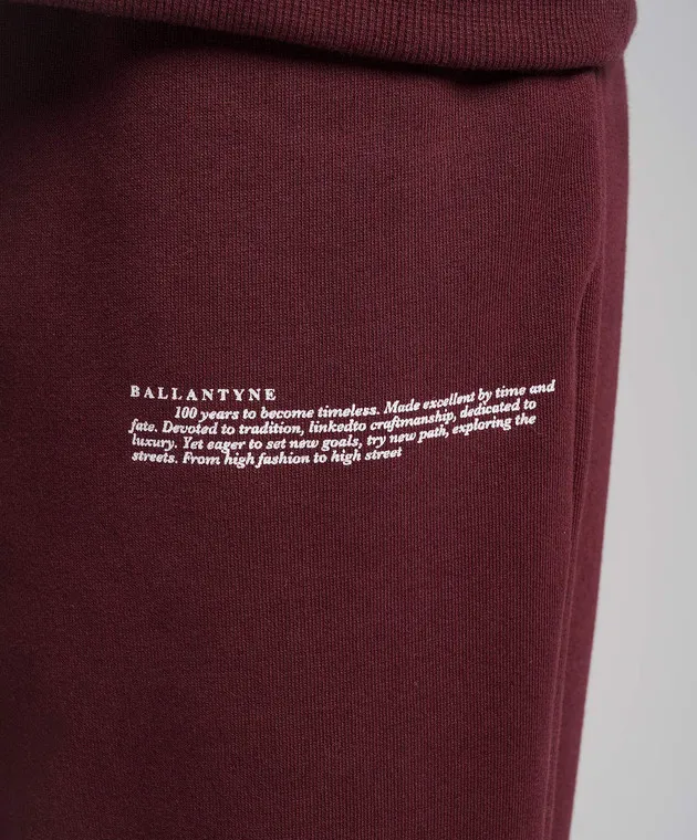 Ballantyne Burgundy joggers with contrasting logo