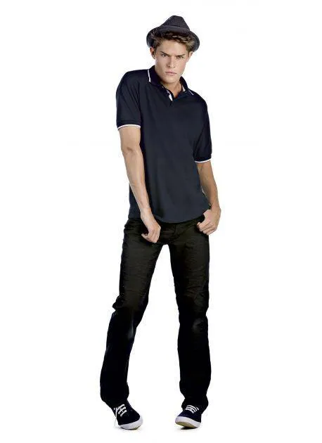 B&C BC430 - Camiseta Safran Sport - White/Royal Blue