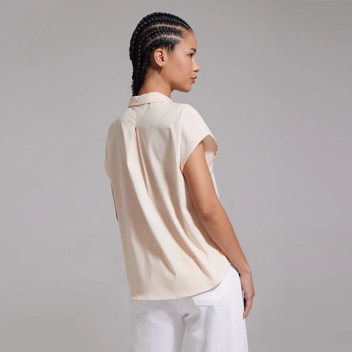 Blusa Cuello Camisero Para Mujer