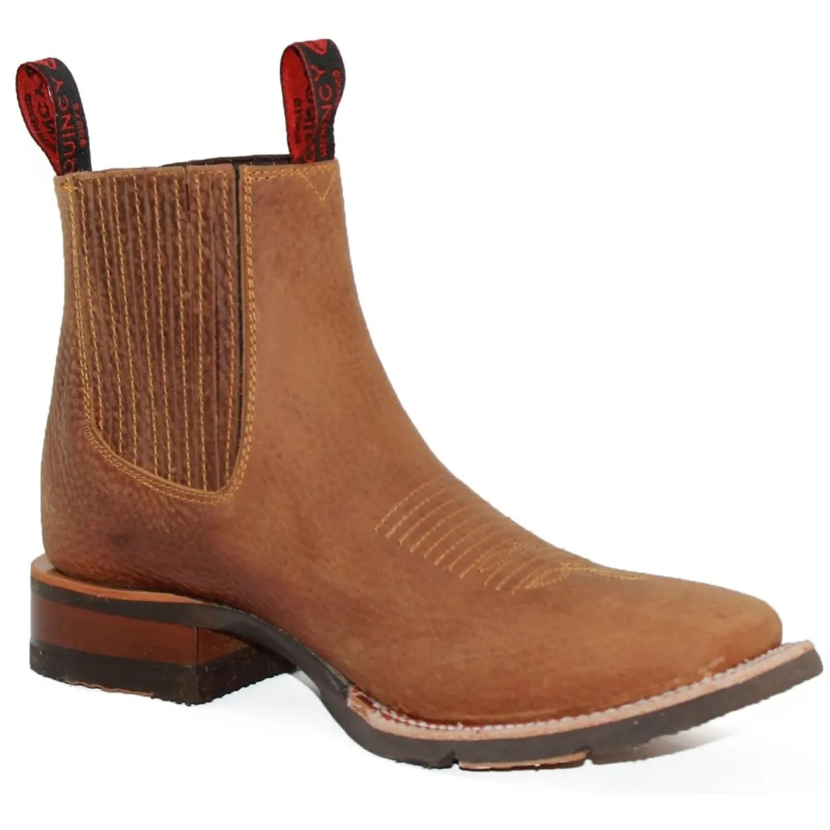 Botines Charros Quincy con Punta Cuadrada y Suela de Hule Q82BU2731