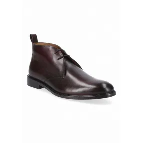 Botines Formal Italianos Voltago Plain Toe Chukka Boot Burdeo