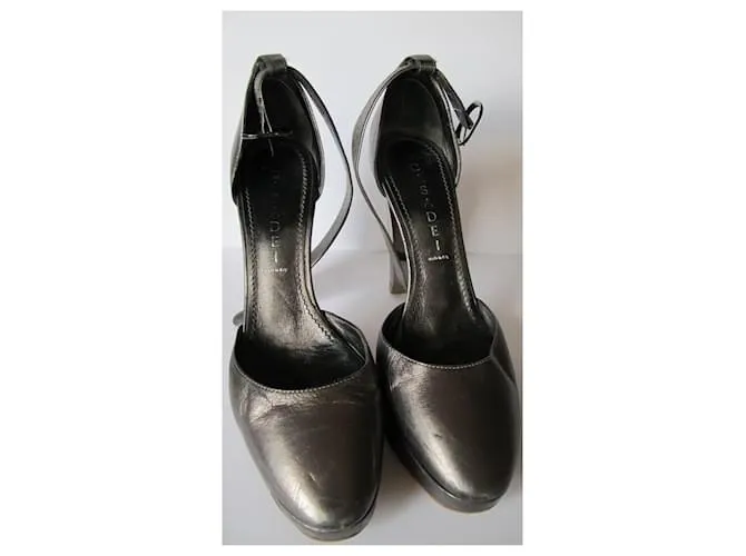 CASADEI Zapatos de tacón con plataforma plateada Gris Gris antracita 