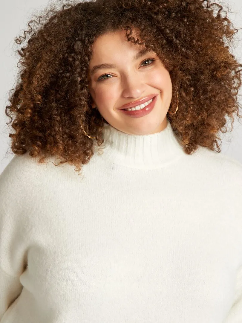 Jersey de cuello alto - BEIGE