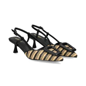 LODI Zapatos de tacón medio de Mujer EGRO-NATURAL