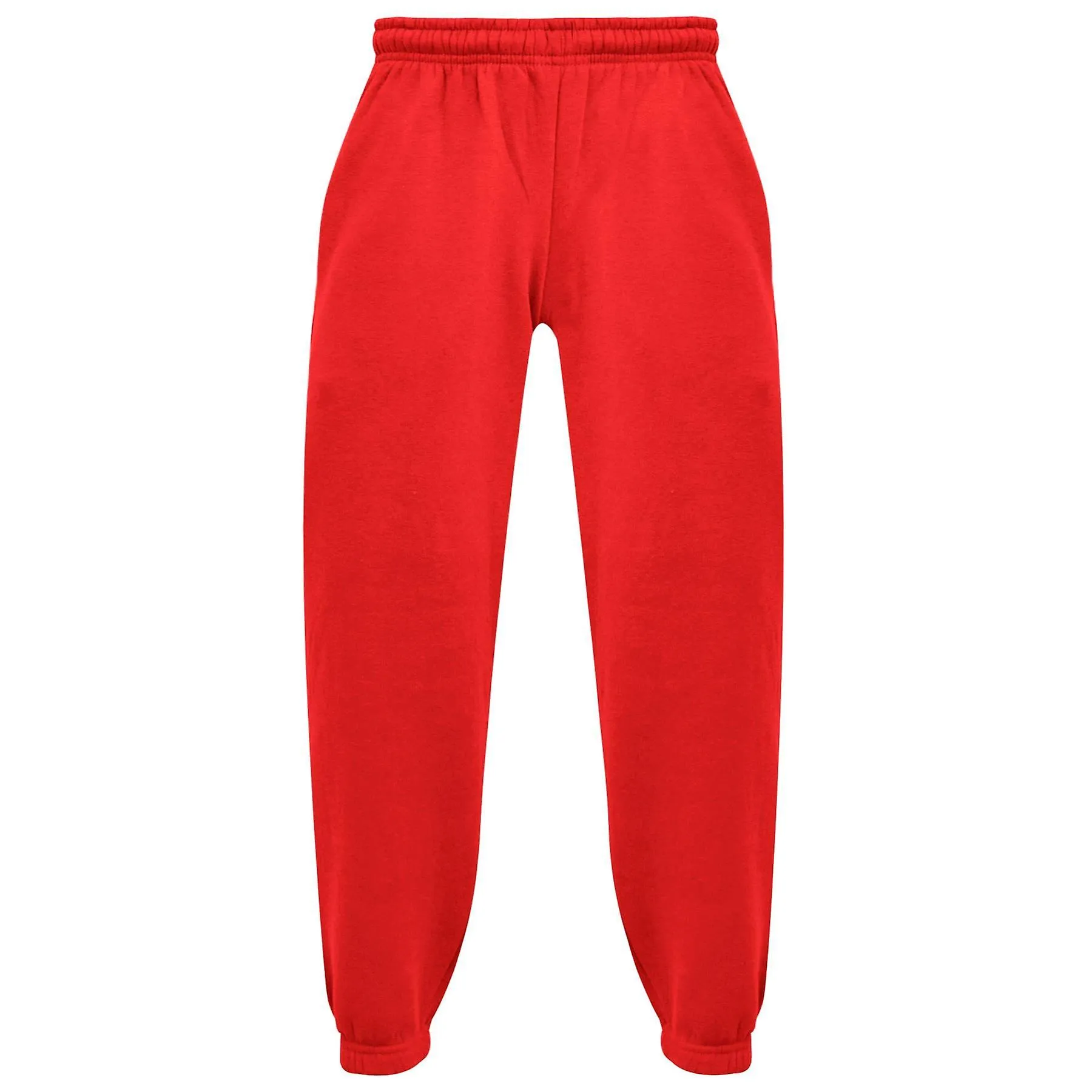 Niños Niñas Niños Jogging Pantalones Lisos Joggers con puños Pantalones de chándal Pantalones 2-14 años