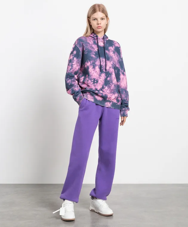 Off-White Lilac joggers with logo embroidery