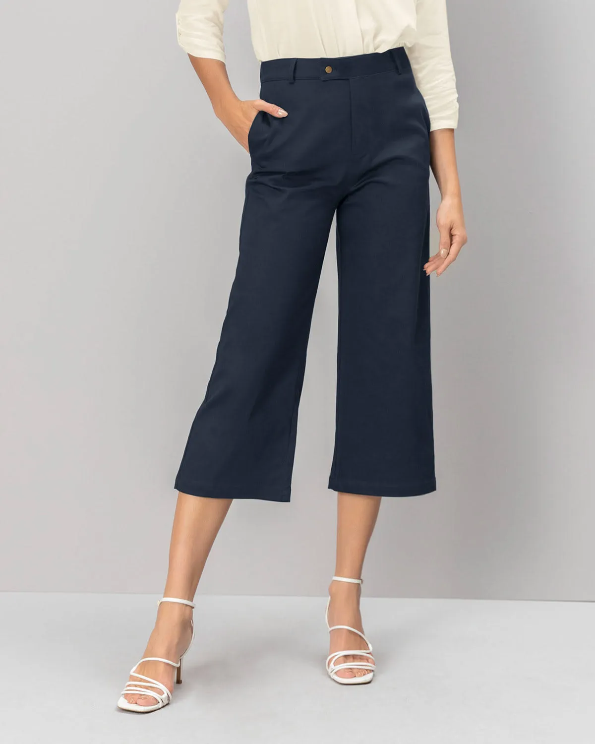 Pantalón bota amplia tiro alto