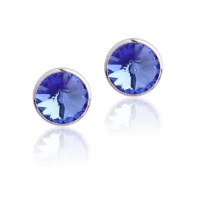 Pendientes "Chromatic" Azul Plata de ley