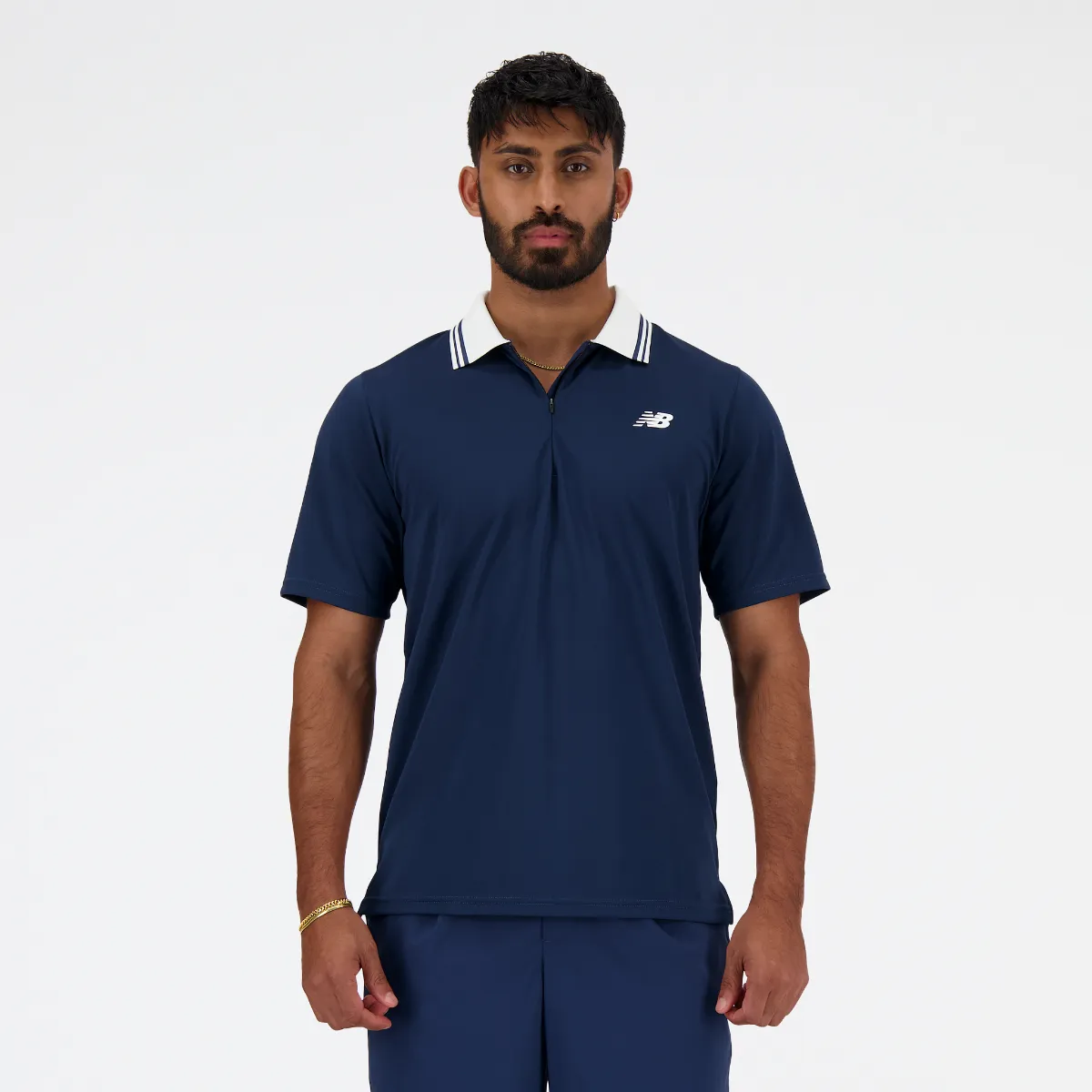 Polera Tenis Hombre New Balance Tournament Polo Azul