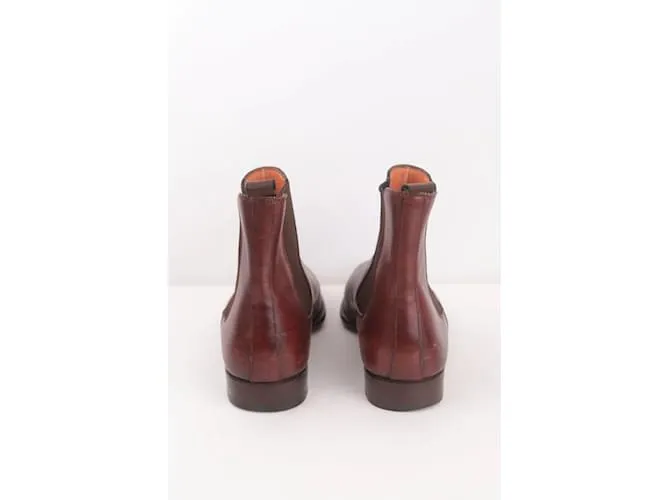 Santoni Botas de cuero Castaño 