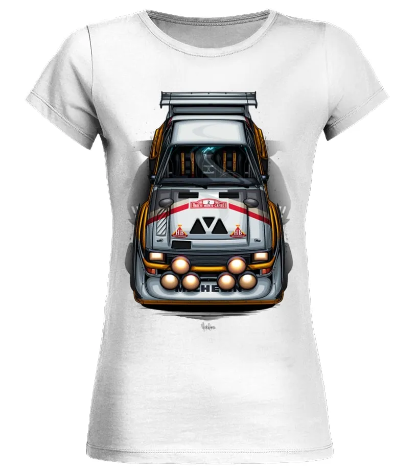 Sport Quattro S1 E2 Rally Group B Camiseta cuello redondo Mujer