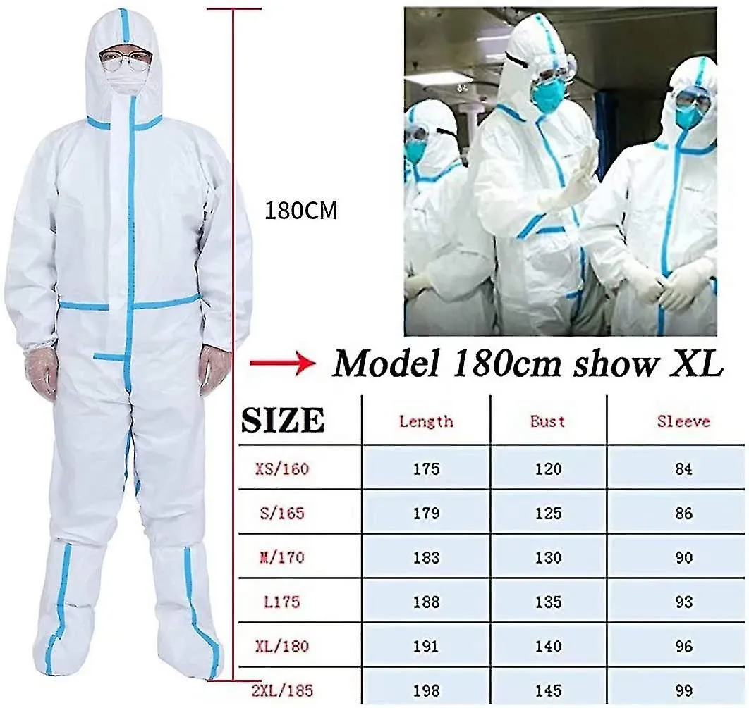 Traje general desechable Overols Trajes protectores de cuerpo completo Isolatio